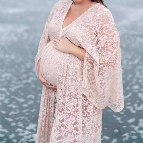 Boho Lace Maternity Shoot Dress - size M/L - Handmade from Europe - Picture 3 of 3